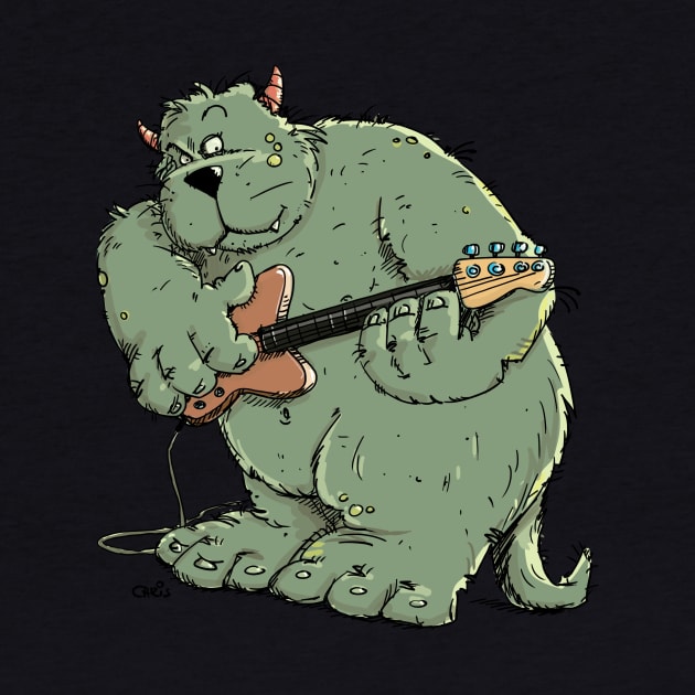 Monster with Bassguitar by schlag.art